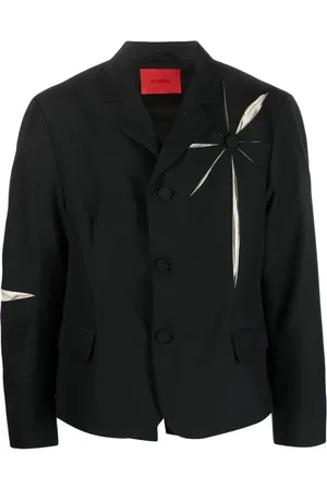 Kusikohc Blazer boutonné à fleurs