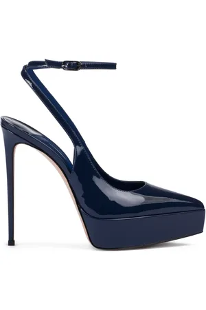 LE SILLA Escarpins en cuir verni Uma à semelle plateforme