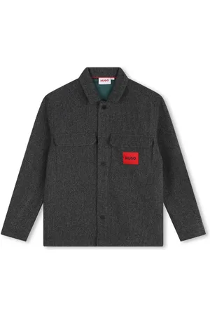 HUGO BOSS Surchemise feutrée à logo appliqué