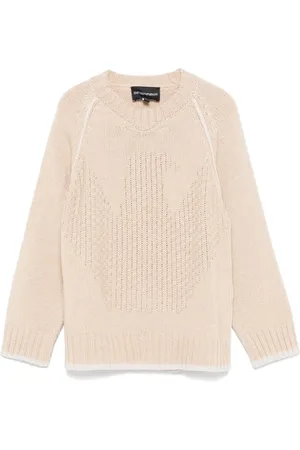 Emporio Armani Pull à logo en intarsia