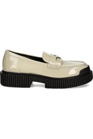 Armani Exchange Mocassins en cuir à fini verni