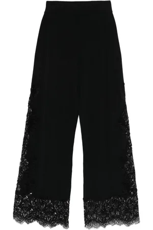 ERMANNO SCERVINO Pantalon évasé à empiècements en dentelle