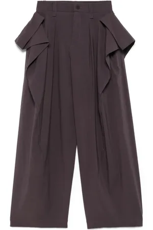 Issey Miyake Pantalon à effet drapé