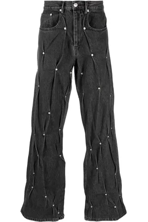 Kusikohc Jean Multi-Rivet à coupe droite