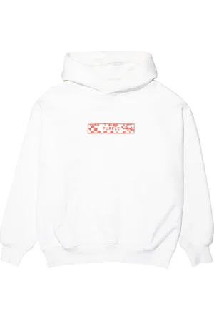 Purple Brand Hoodie en coton à imprimé graphique