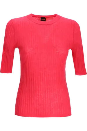 HUGO BOSS T-shirt en maille à design nervuré