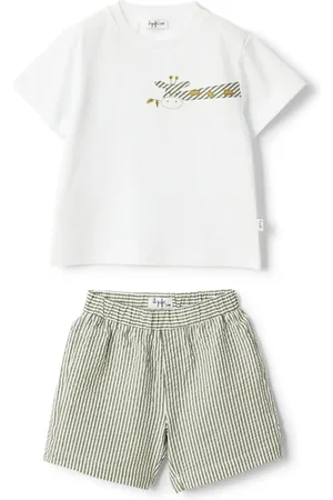 Il gufo Ensemble short-t-shirt à imprimé animalier