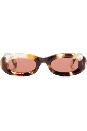 Gucci Lunettes de soleil à monture ovale
