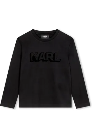 Karl Lagerfeld T-shirt en coton biologique à manches longues