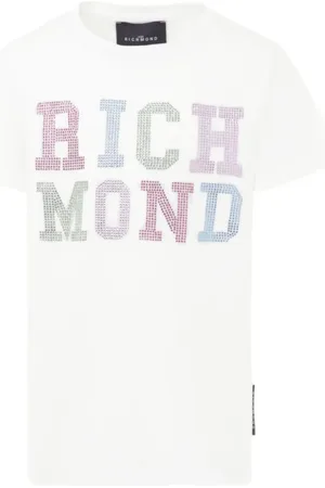 John Richmond T-shirt à logo strassé