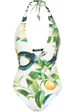 Roberto Cavalli Maillot de bain à imprimé citron