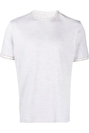 ELEVENTY T-shirt en coton Giza à bords rayés