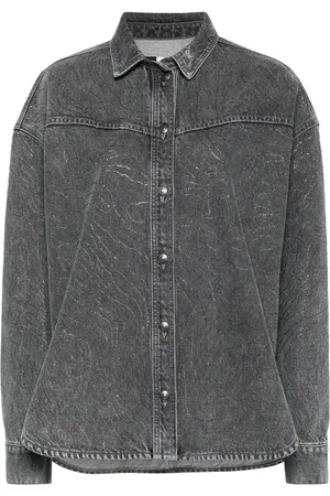ROTATE Chemise en jean à ornements strassés