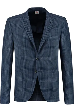 LUIGI BORRELLI NAPOLI Blazer à motif pied-de-poule