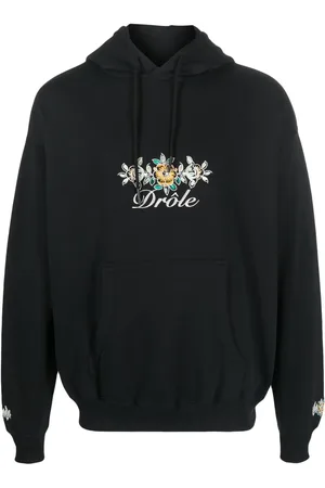 Drôle de Monsieur Hoodie en coton à logo brodé