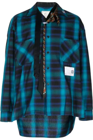Maison Mihara Yasuhiro Chemise en coton à carreaux