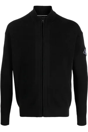 Calvin Klein Cardigan zippé à design gaufré