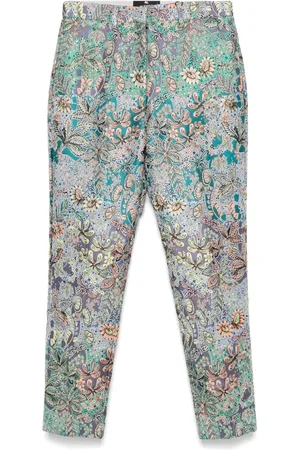 Etro Pantalon à fleurs en jacquard