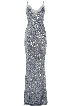 Elisabetta Franchi Robe longue à détails de sequins