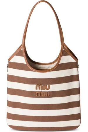 Miu Miu Sac cabas Ivy à rayures