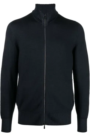 DRUMOHR Cardigan en mérinos à fermeture zippée