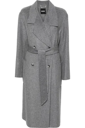 HUGO BOSS Manteau à taille ceinturée