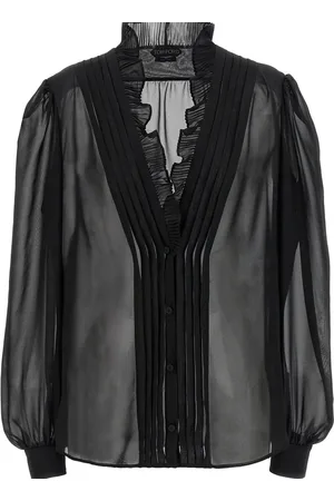 Tom Ford Blouse transparente à détails de plis