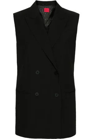 HUGO BOSS Manteau croisé à design sans manches