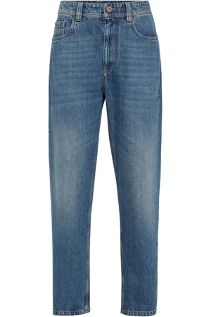 Brunello Cucinelli Jean à patch logo