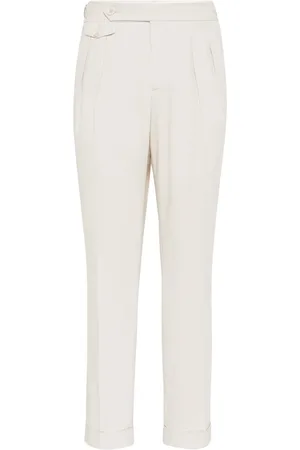 Brunello Cucinelli Pantalon court à détails plissés