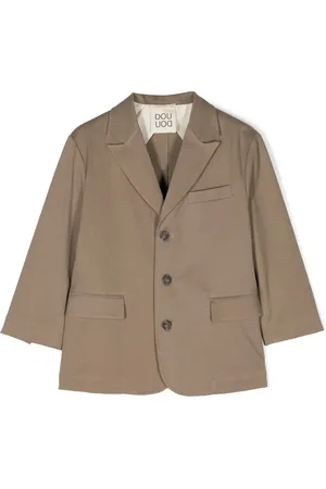 DOUUOD KIDS Blazer à revers crantés