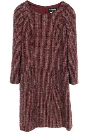 CHANEL Robe mi-longue en tweed (1986-1988)