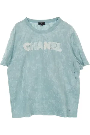 CHANEL T-shirt à logo en tweed (1986-1988)