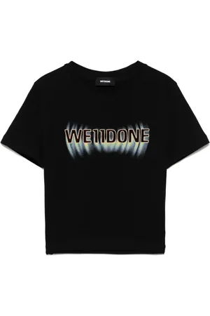 We11 Done T-shirt crop à logo
