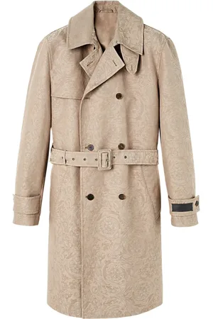 VERSACE Trench à fleurs en jacquard