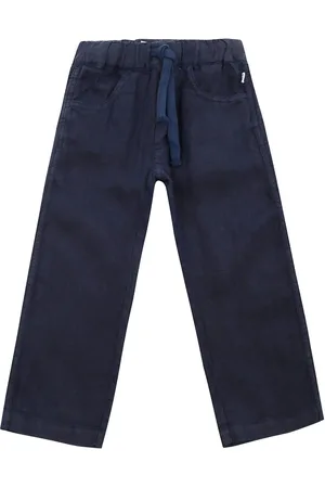 Il gufo Pantalon en lin à lien de resserrage