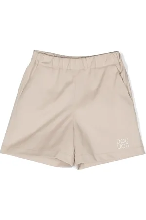 DOUUOD KIDS Short en coton stretch à logo imprimé