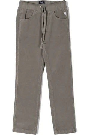 Il gufo Pantalon en velours côtelé à taille élastiquée