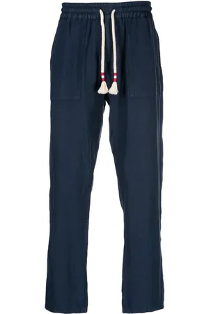 MC2 SAINT BARTH Pantalon droit en lin à lien de resserrage