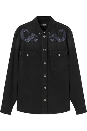 VERSACE Surchemise Baroco à logo brodé