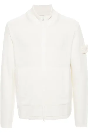 Stone Island Cardigan zippé à motif Compass