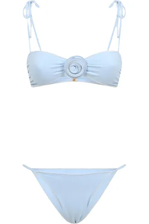 LA REVECHE Bikini à fleurs appliquées