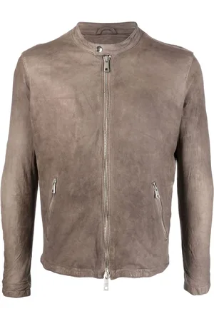 GIORGIO BRATO Veste en cuir à fermeture zippée