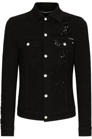 Dolce & Gabbana Veste en jean à ornements strassés