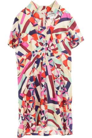 CHANEL Robe courte en soie (1986-1988)