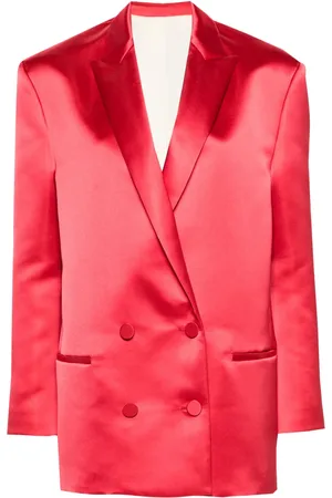 Serafini Blazer en satin à boutonnière croisée
