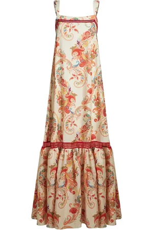 Etro Robe longue sans manches à imprimé cachemire