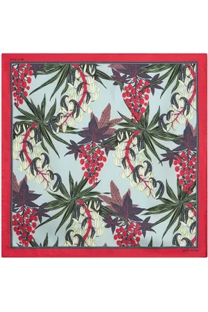 Etro Carré de poche en soie à fleurs