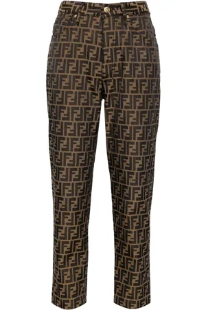 Fendi Jean court à imprimé Zucca