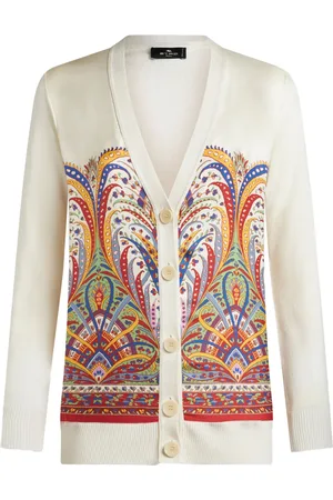 Etro Cardigan en soie à imprimé graphique